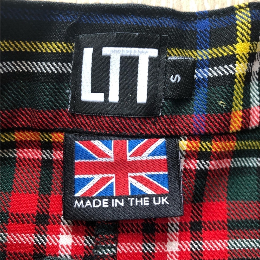 LTT Love Too True Tartan Tapered Trousers in Black Women’s Size S Made in the UK - Picture 7 of 11